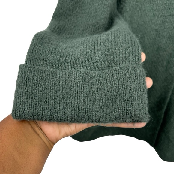 Soft Surroundings Rosette Longline Cardigan Alpaca Wool Green Size Large - Picture 4 of 6